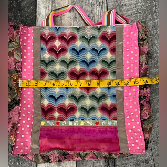 Quilted and Hand Embroidered, Hand Crafted Bohemian Shoulder Bag, NWOT - Picture 7 of 10